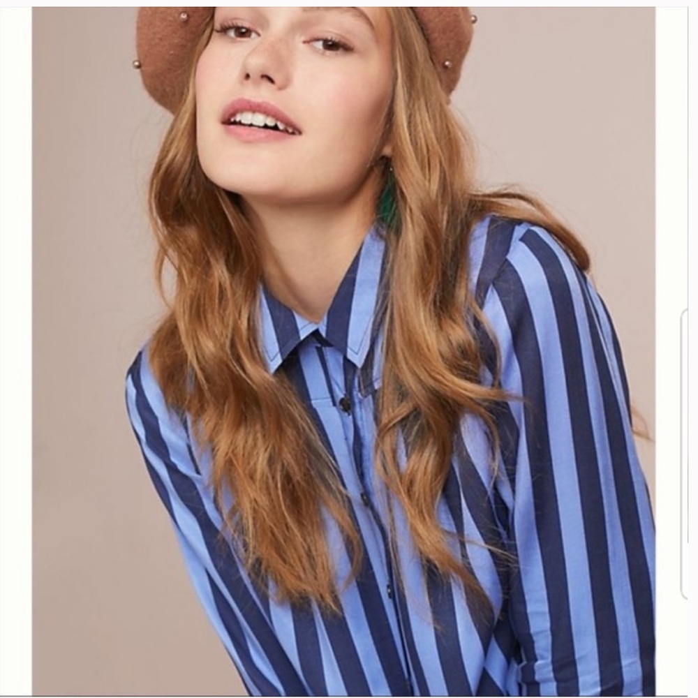Anthropologie Maeve striped blouse.